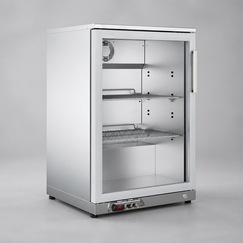 Commercial Back Bar Cooler 137Ltr Stainless Steel 1 Door