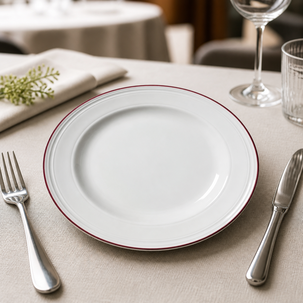 Commercial Bead Maroon Band Plates 255mm - 12 Pack