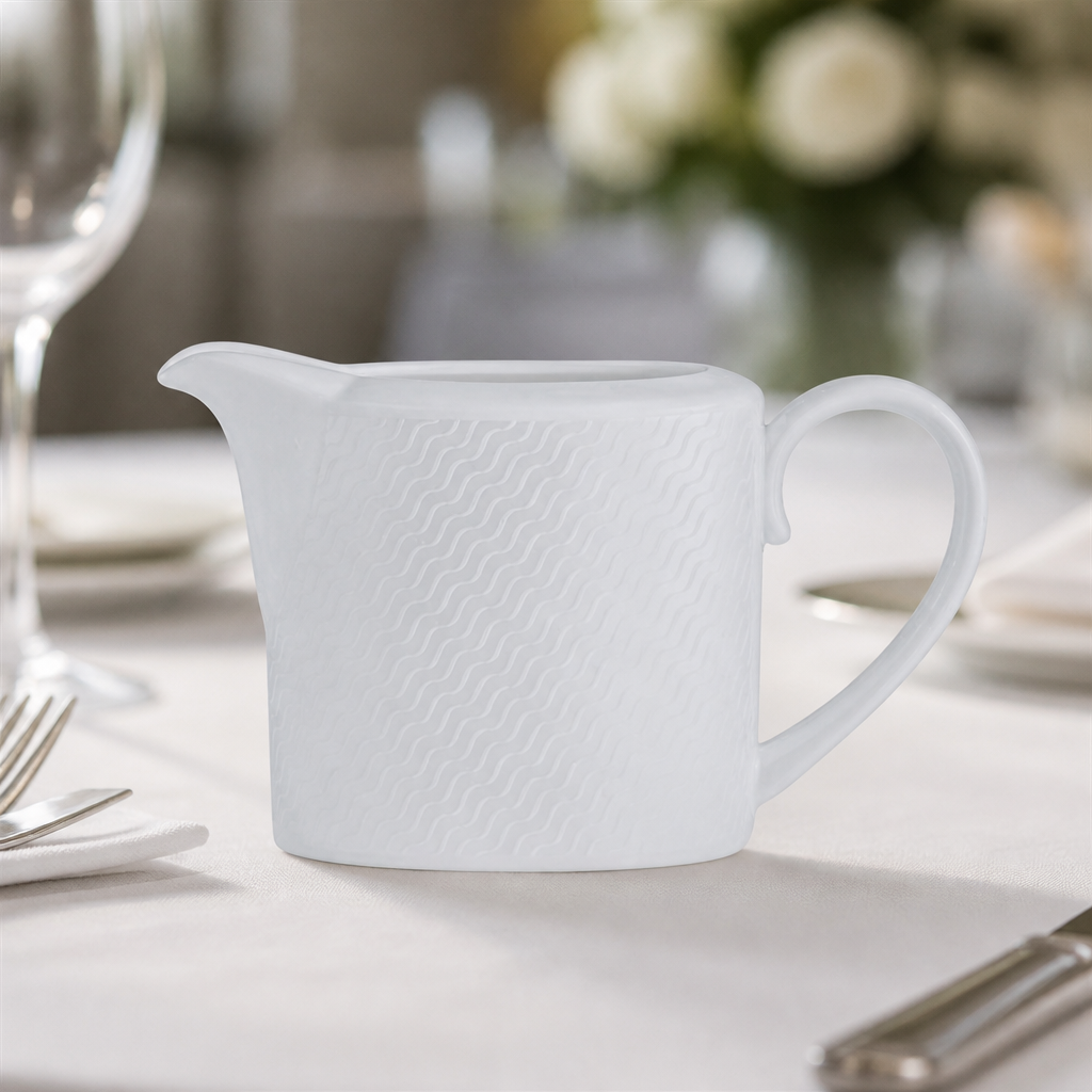 Commercial Coupe Milk Jugs 220ml Pack of 12 for Catering