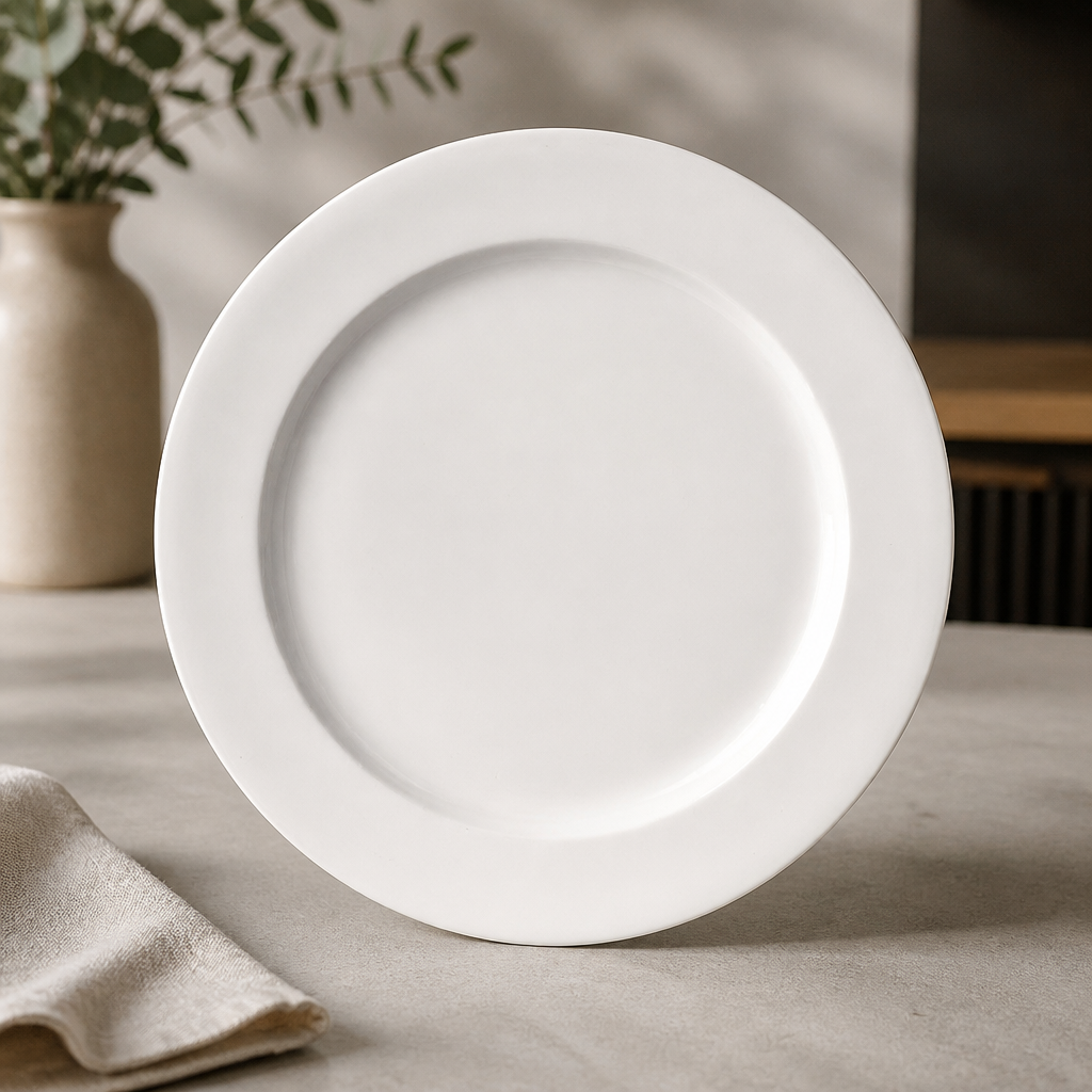 300mm Commercial Bone China Plates - 6 Pack Round