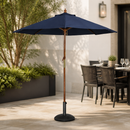 Commercial Round Parasol 2.5m Diameter Navy Blue Outdoor Shade