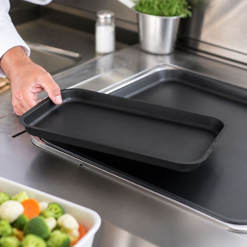 Commercial Coated Thermoplate 1/1GN 40mm Deep Gastronorm Tray