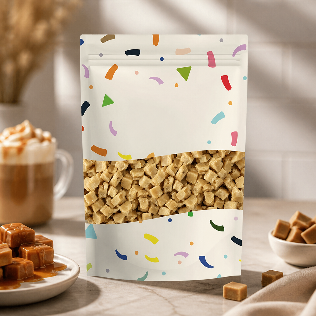 Commercial Diced Caramel Drink Toppings 500g for desserts