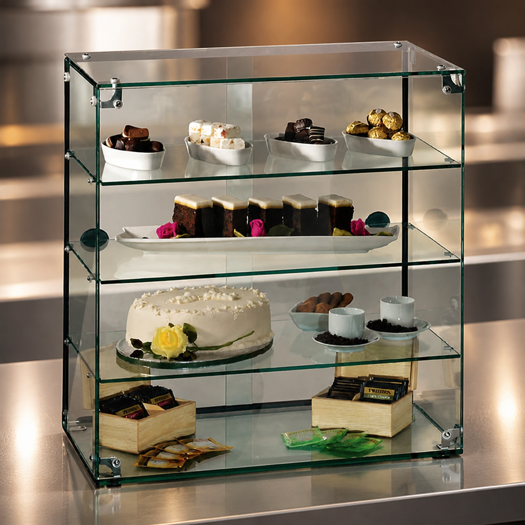 Commercial Ambient Display Cabinet with Sliding Glass Doors