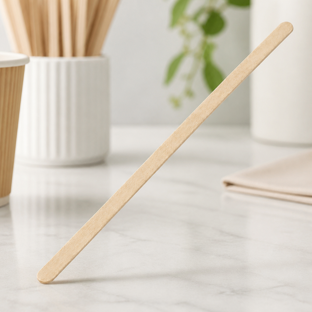 Biodegradable Wooden Coffee Stirrers 190mm - 1000 Pack