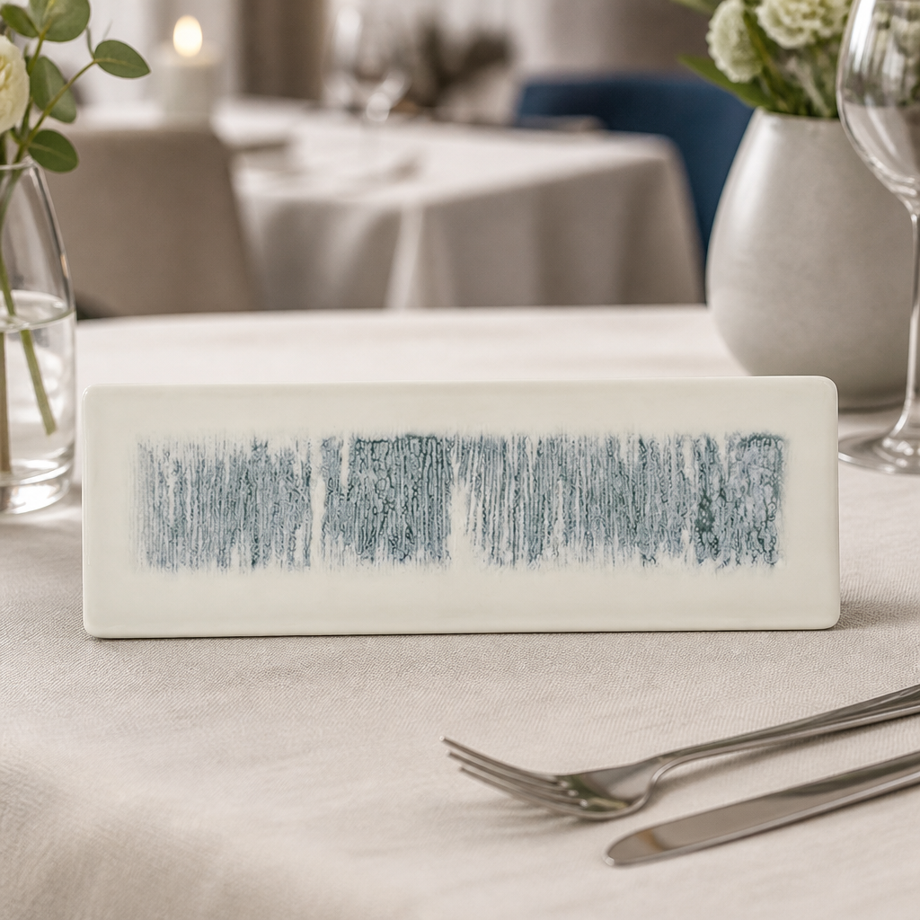 Commercial Tasting Trays 323x105mm Super Vitrified Ceramic 6 Pack