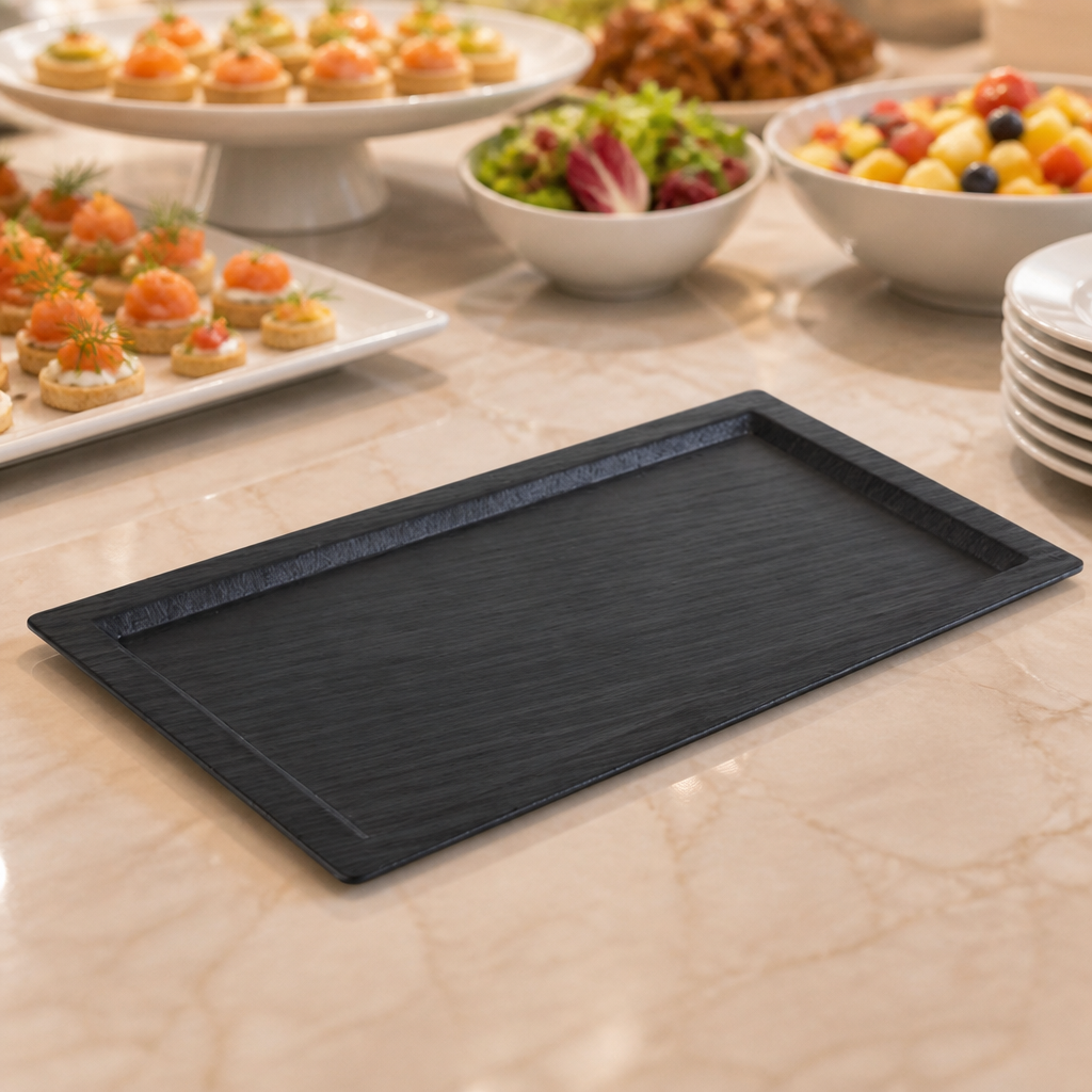 GN 1/1 Slate Effect Melamine Tray for catering