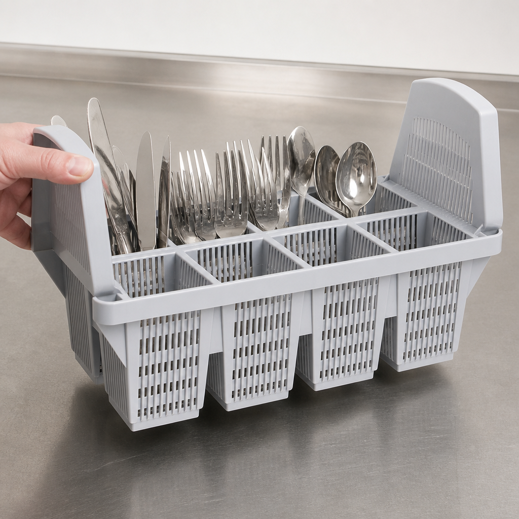 Commercial Cutlery Basket 120 Piece Capacity Warewasher Rack