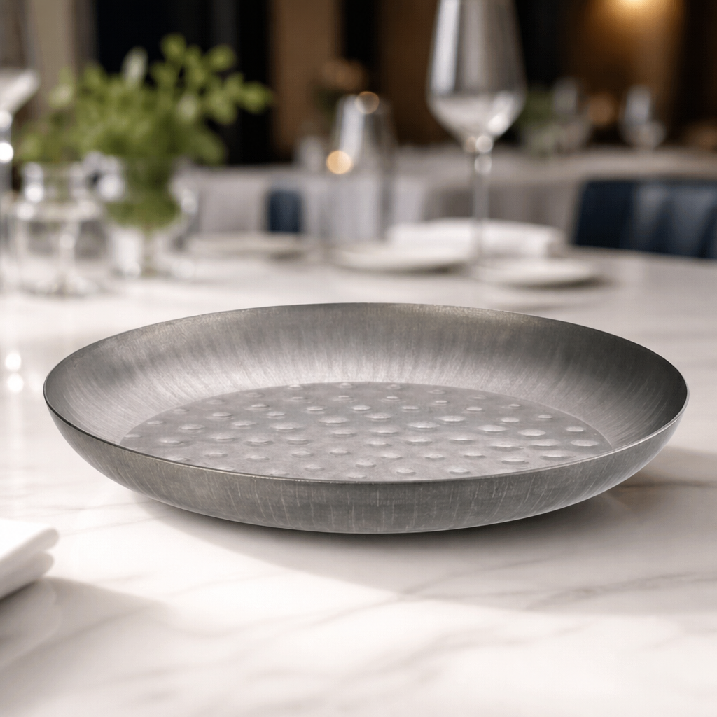 Commercial Seafood Serving Bowl 350mm Vintage Steel Finish