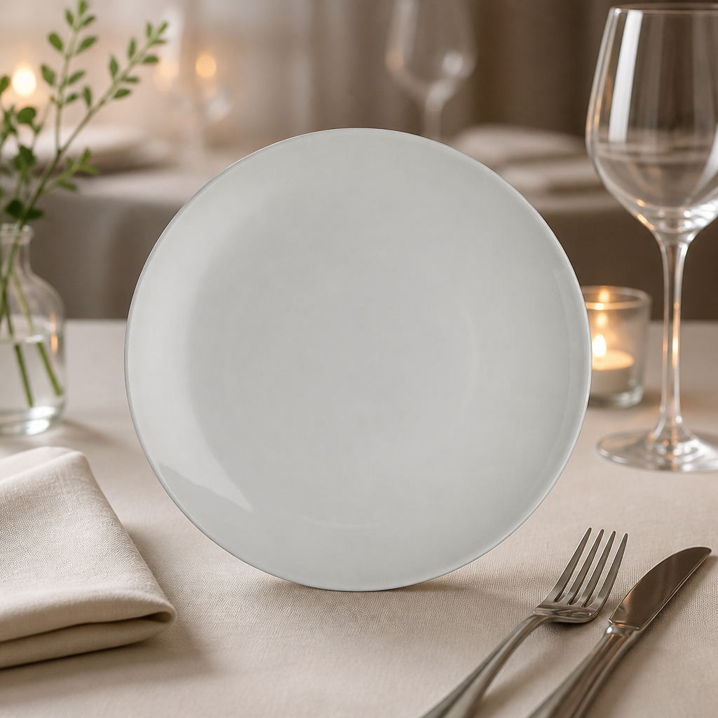 203mm Commercial Coupe Plates - 36 Pack Durable Porcelain