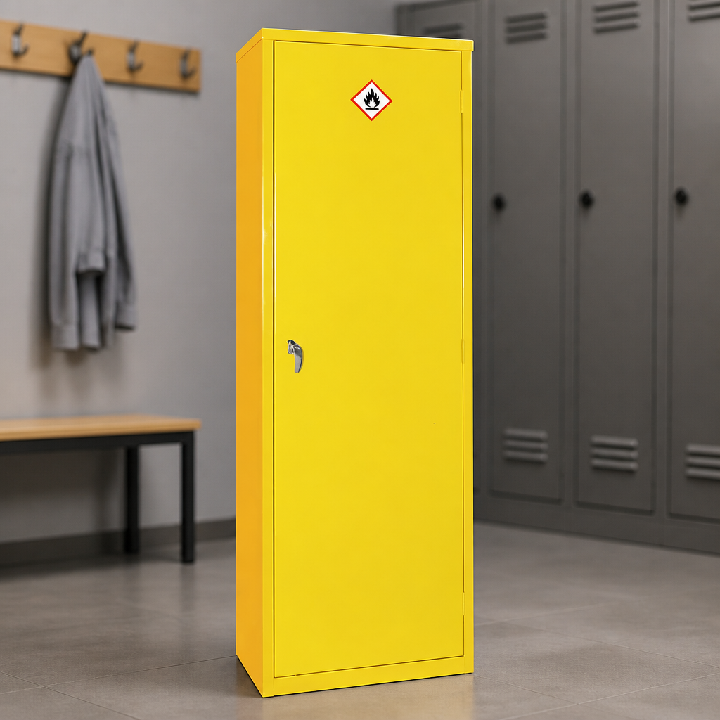 Commercial Lockable Cabinet Yellow 20Ltr Storage Solution