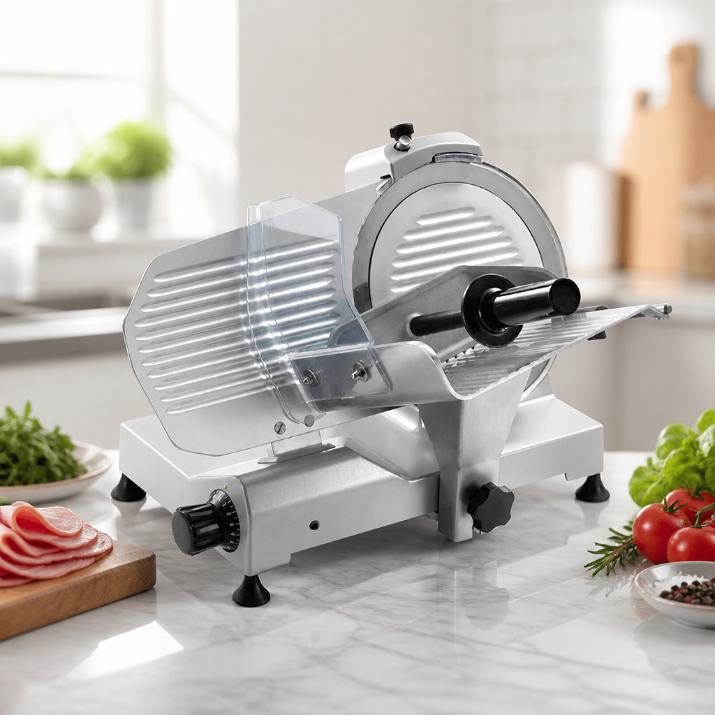 Commercial Meat Slicer with 250mm Blade and Vented Motor