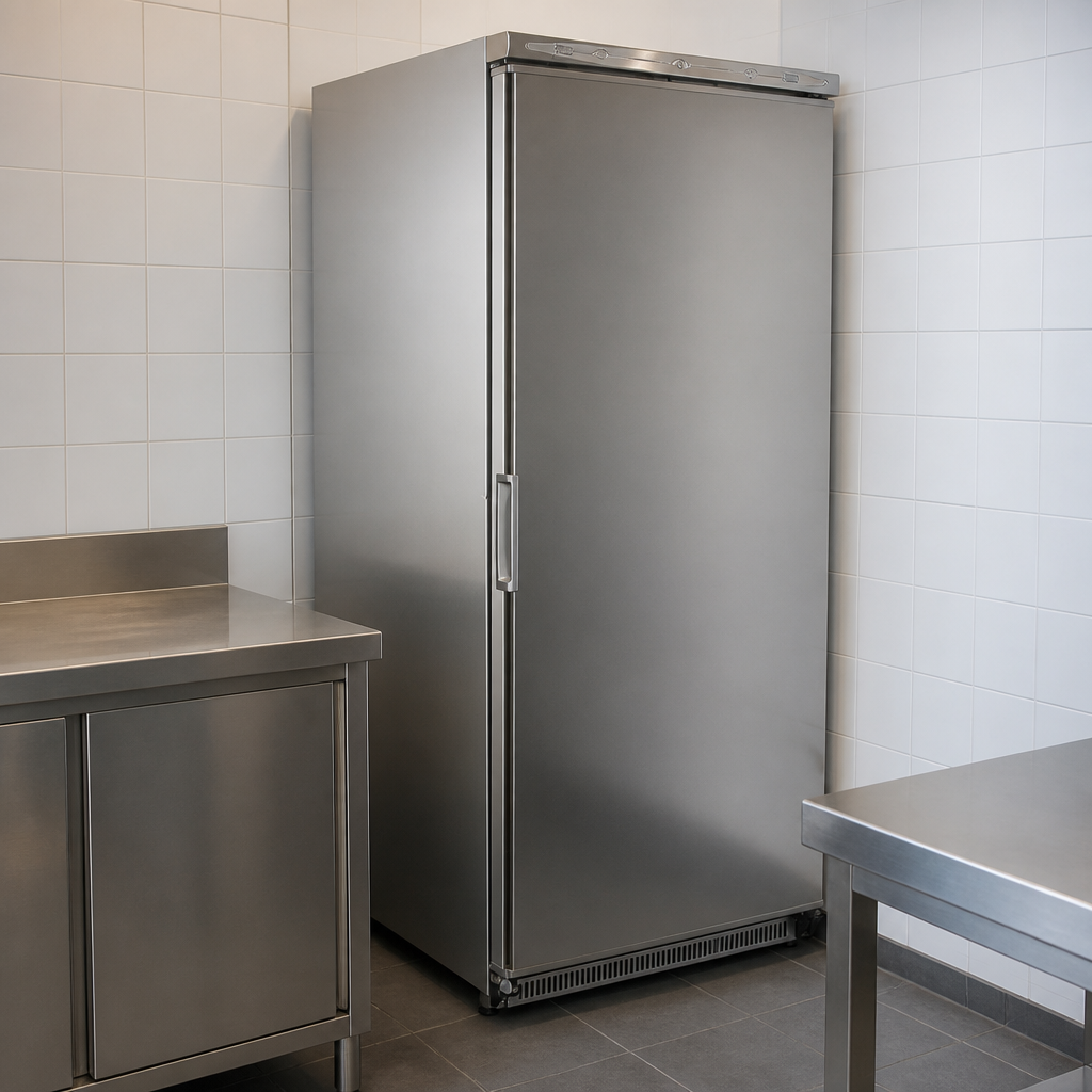 Commercial single door fridge 640L capacity stainless steel