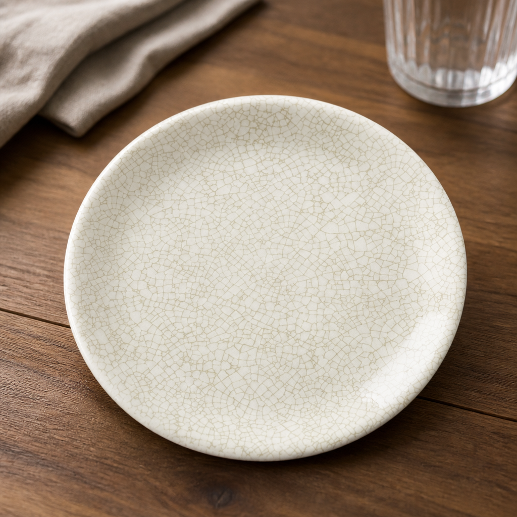 Commercial Coupe Plates 152.5mm Crackle Taupe 12 Pack