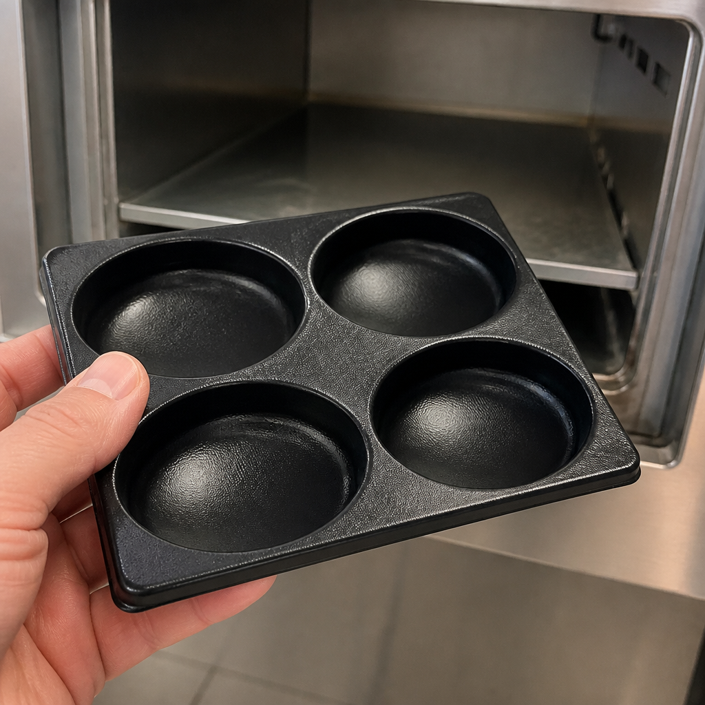 Commercial Non-Stick Egg Mould for cooking 4 eggs in ovens