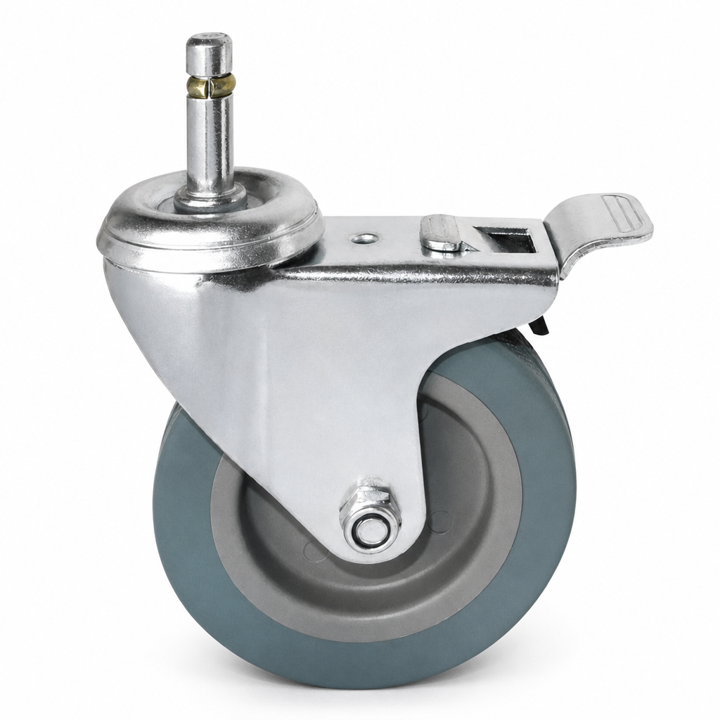 Compact Trolley Braked Castor for catering and food service