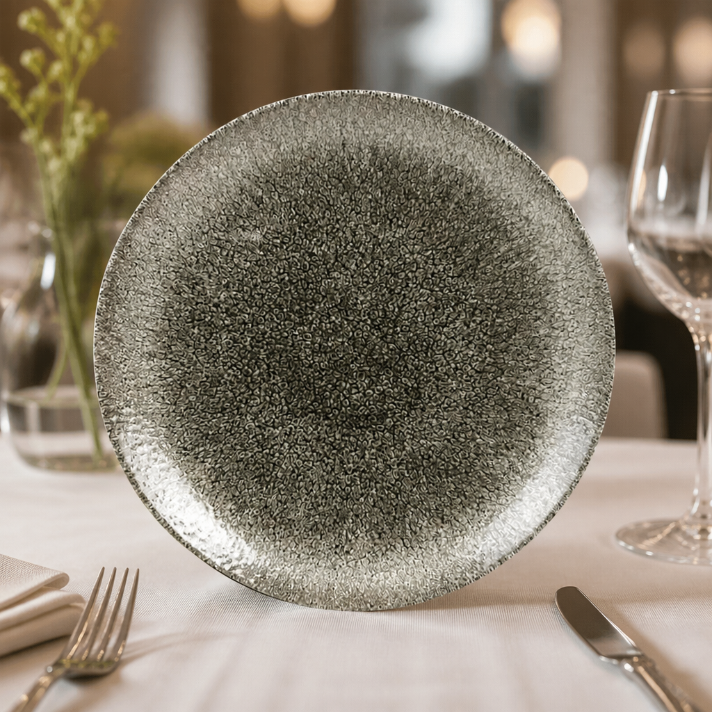 260mm Commercial Coupe Plates in Quartz Black - 12 Pack