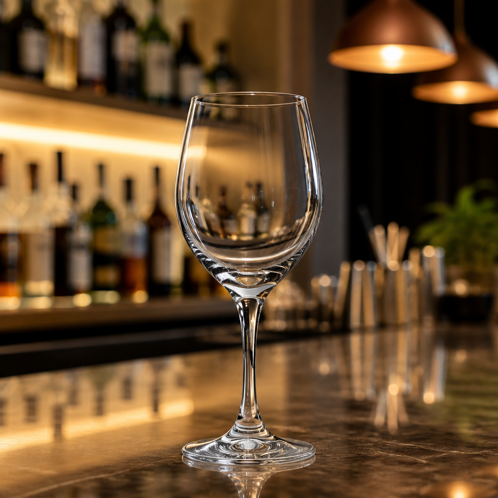 Commercial 320ml Wine Glasses - Durable Stemware for Bars 12 Pack