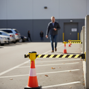 Premium Retractable Unit with Yellow and Red/White Tape for Versatile Area Cordon Management