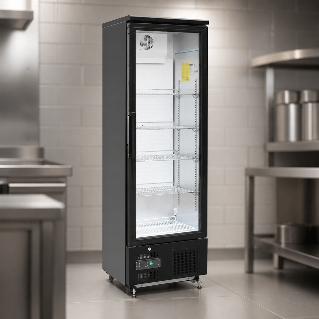 Commercial Full Height Back Bar Cooler 307Ltr Hinged Door