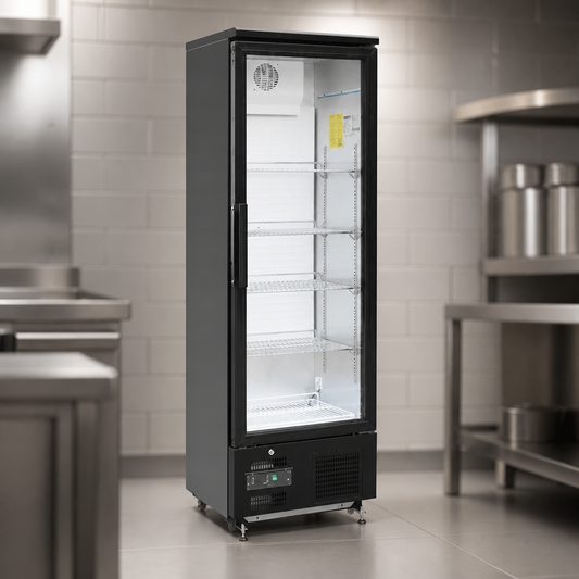 Commercial Full Height Back Bar Cooler 307Ltr Hinged Door
