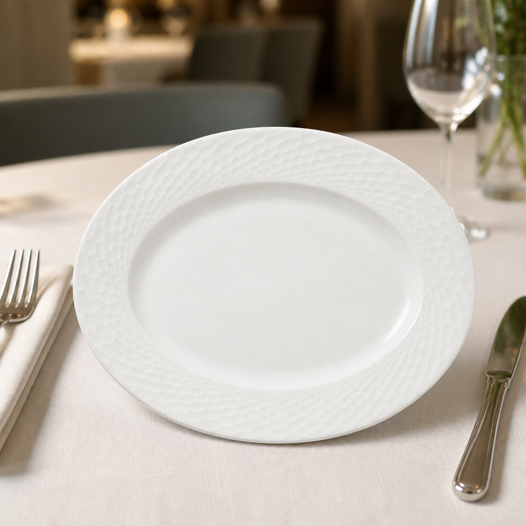 Commercial Oval Plates 330mm durable alumina vitrified clay