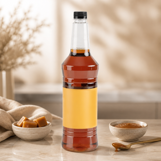 Commercial Caramel Syrup 1 Litre for Beverages and Desserts