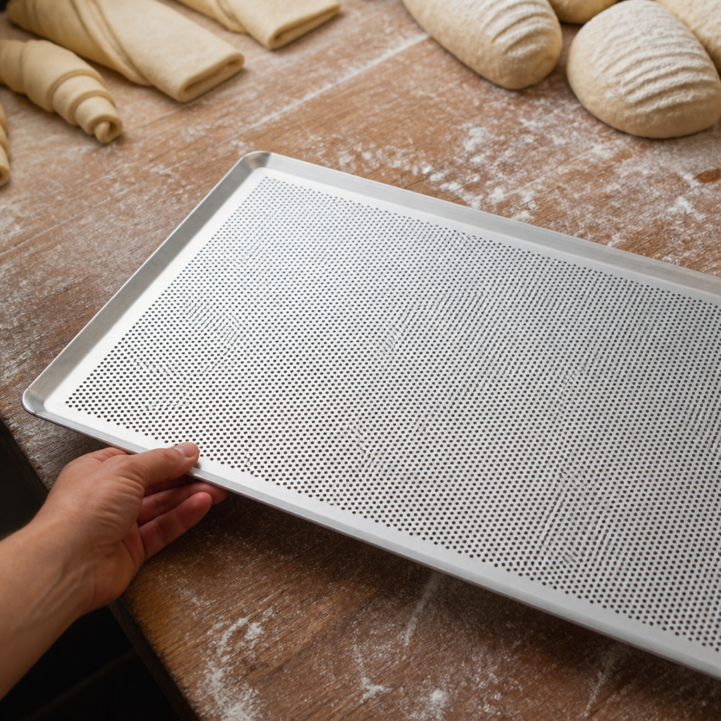 Commercial Perforated Aluminium Baking Sheet 1/1 GN 530x325mm