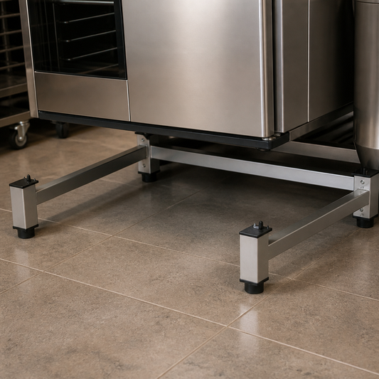 Commercial Floor Positioning Stand for Ovens Stainless Steel