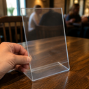 A5 Angled Commercial Perspex Menu Holder Display Stand