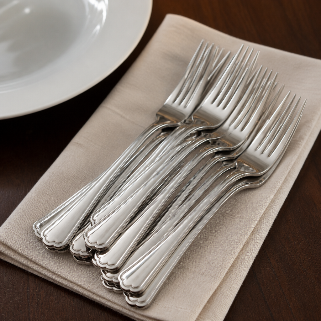 Commercial Stainless Steel Dessert Forks 12 Pack 185mm