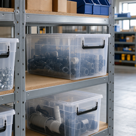 5.8L Clear Plastic Storage Box with Clip Lock Lid