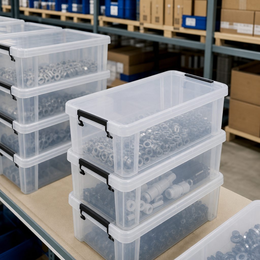5.8L Clear Plastic Storage Box with Clip Lock Lid