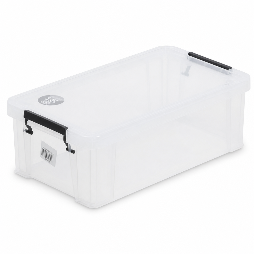 5.8L Clear Plastic Storage Box with Clip Lock Lid