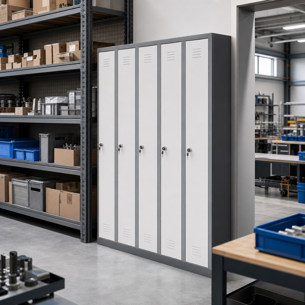 5 Door Metal Storage Lockers with Cam Locks