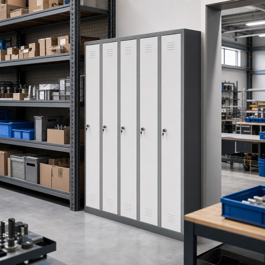 5 Door Metal Storage Lockers with Cam Locks