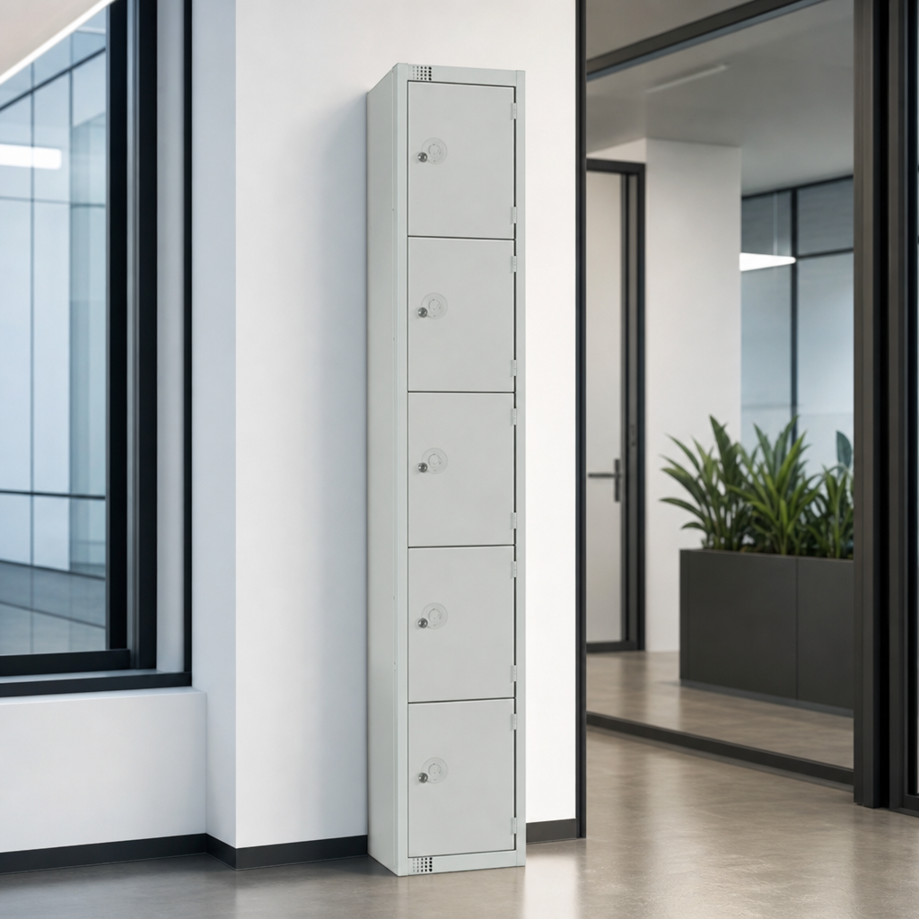 5 Door Metal Storage Lockers with Cam Locks