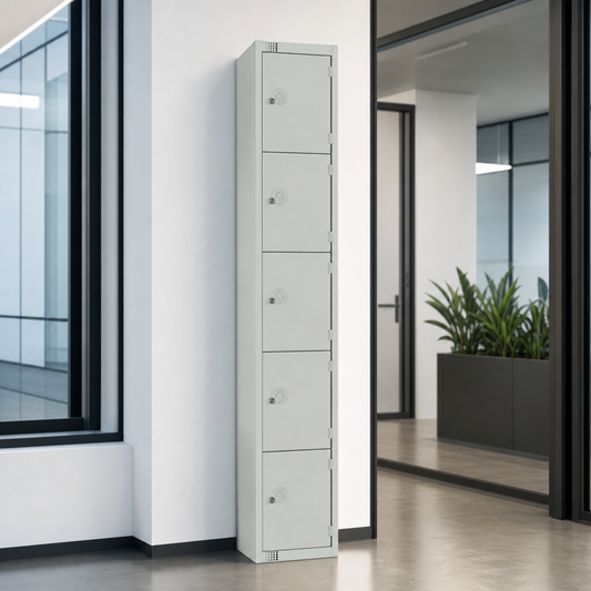 5 Door Metal Storage Lockers with Cam Locks