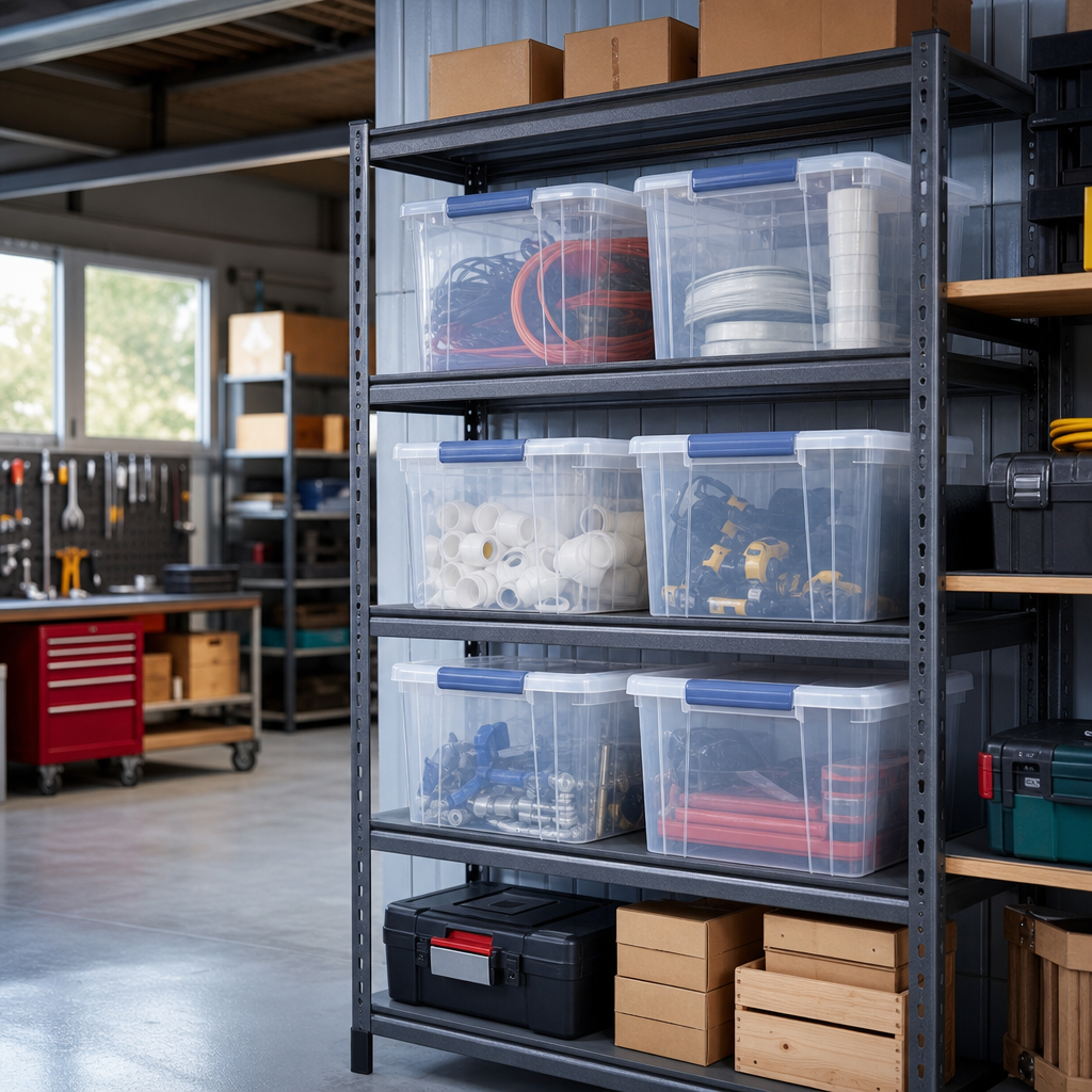 50 Litre Clear Clip Lock Storage Boxes – Pack of 6
