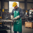 Premium Green PVC Nylon Supported Apron 48x36 Inch - Pack of 5 for Industrial Use