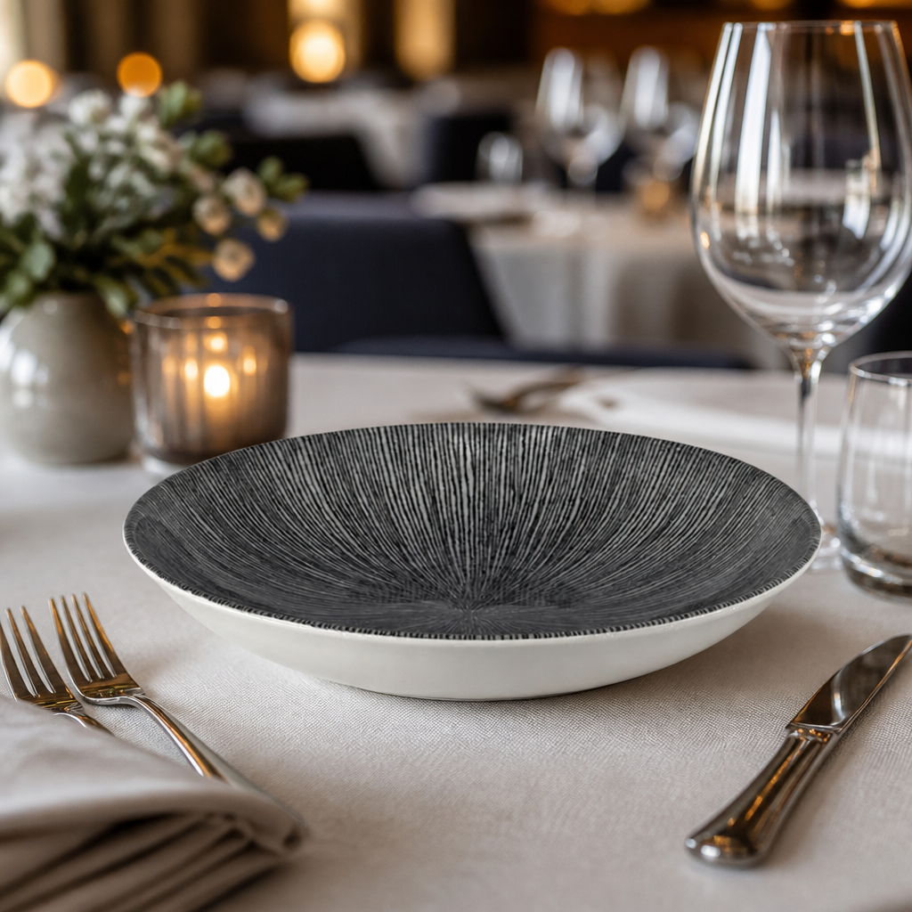 Commercial Coupe Bowls Black 248mm - 12 Pack