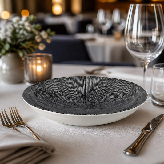 Commercial Coupe Bowls Black 248mm - 12 Pack