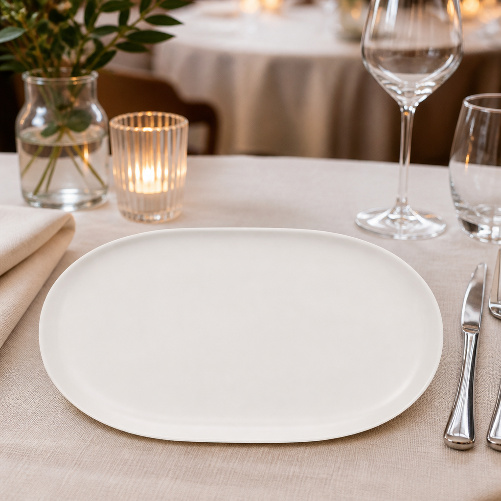Commercial Moonstone Plates 190mm Porcelain 12 Pack