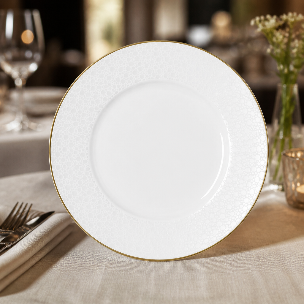 Commercial Fizz Plates 220mm - 12 Pack in elegant bone china
