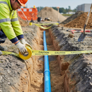 Professional Underground Warning Tape for Water Pipe - 150mm x 365m, High-Performance Polyethylene with Soil Tolerance