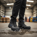 Premium Waterproof Safety Boot with Composite Toe Protection, Energy Absorption, and Slip-Resistant Outsole in Sizes 3-13