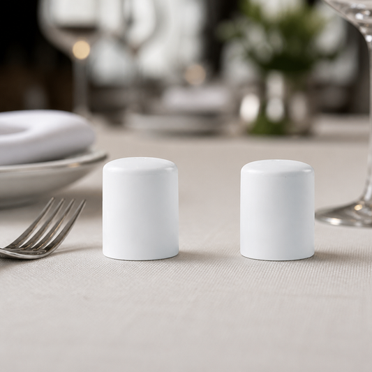 Commercial Salt Shakers 12 Pack Durable Alumina Vitrified Ceramic