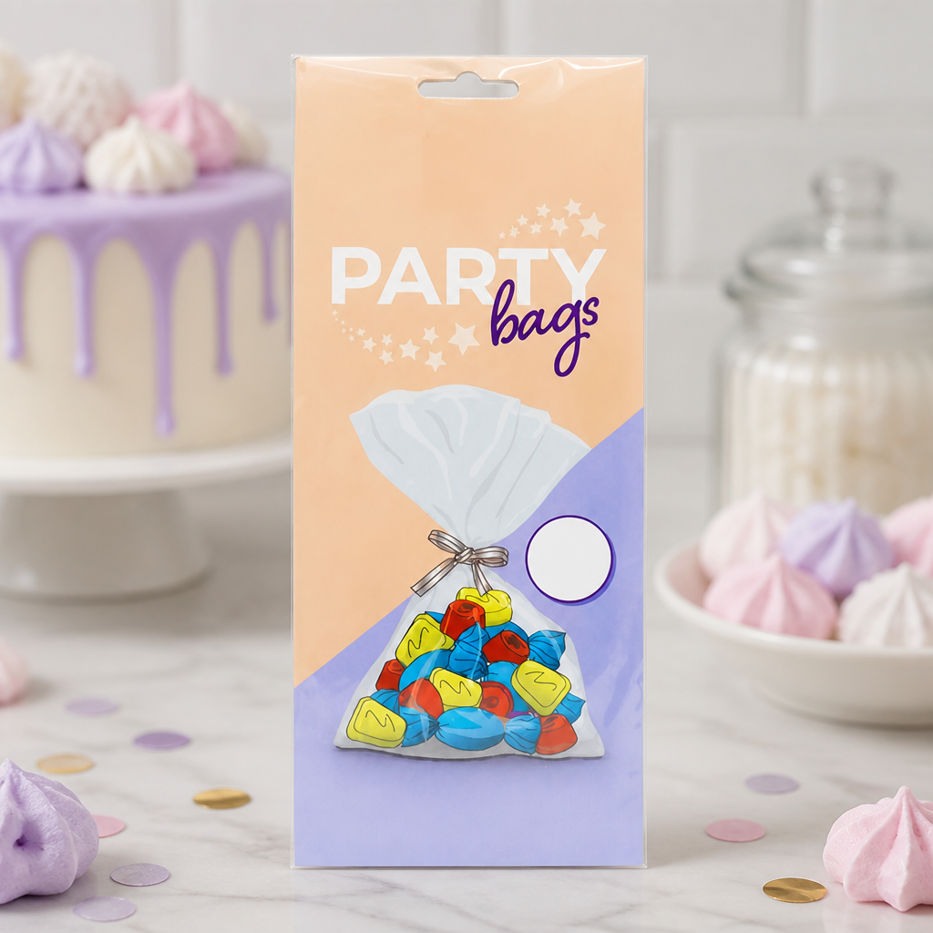 Party Bags with Silver Ties 229x102mm 25 Pack Kids Activity