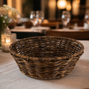 200mm Commercial Round Bread Basket with Stainless Steel Frame