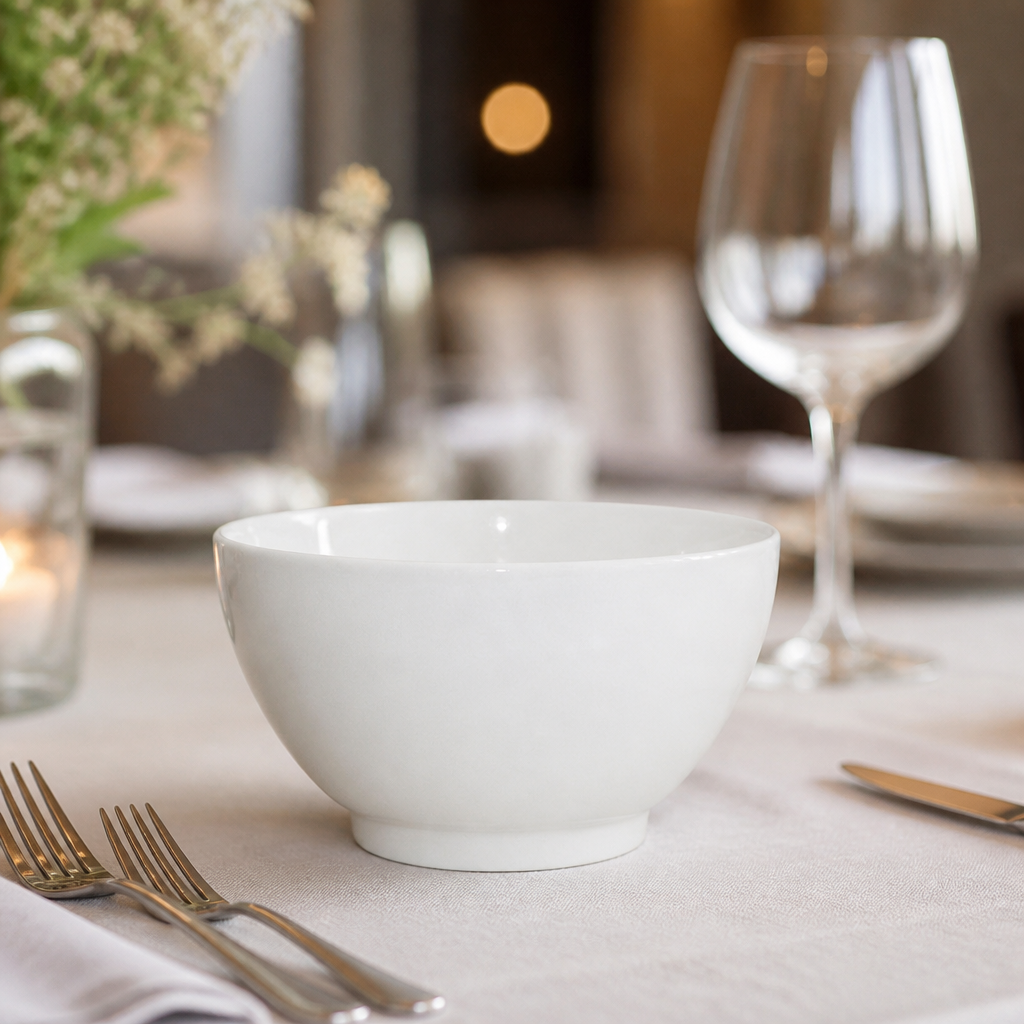Set of 6 Commercial Bowls 550ml for event dining presentation